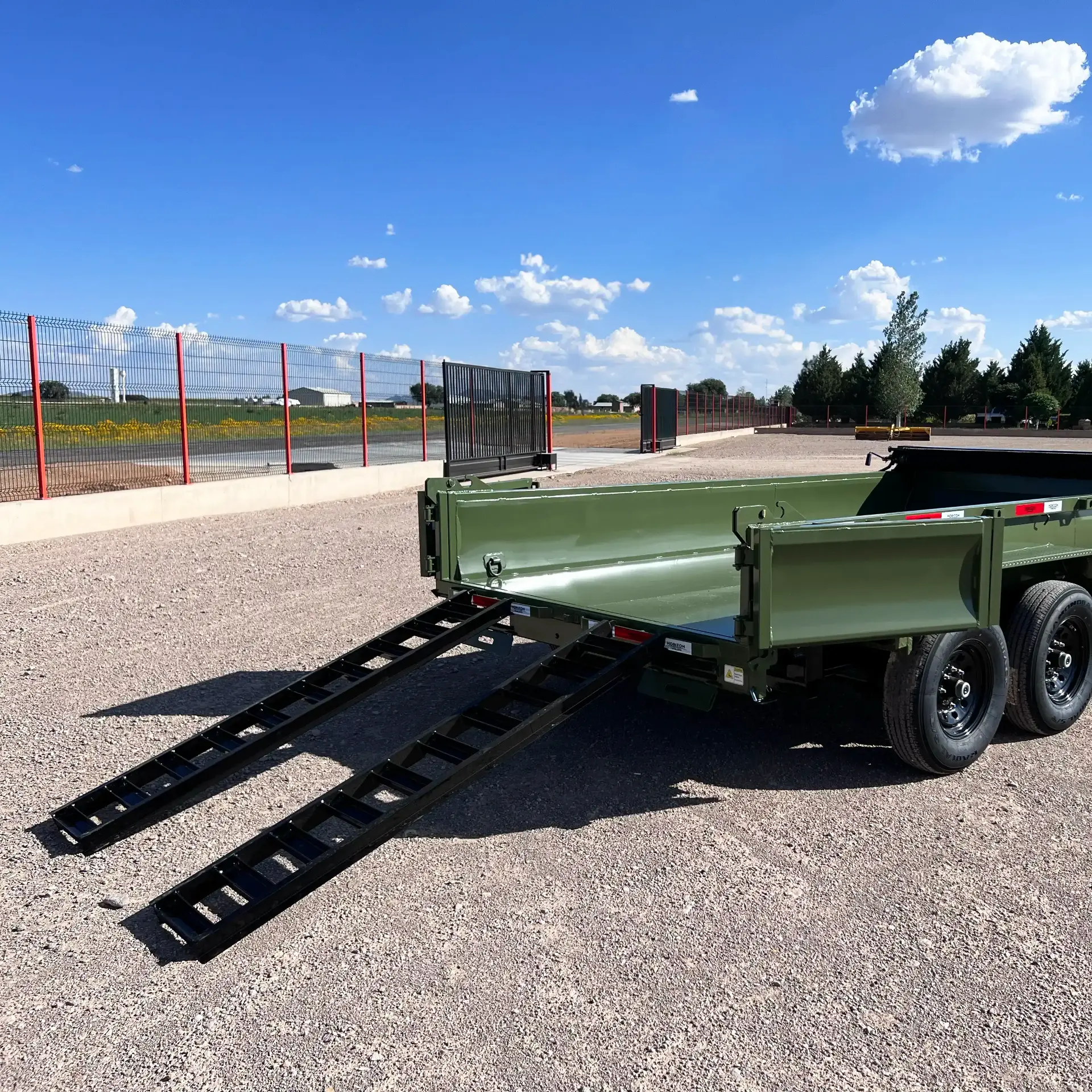Channel Ramps on Dump Trailer by Horizon