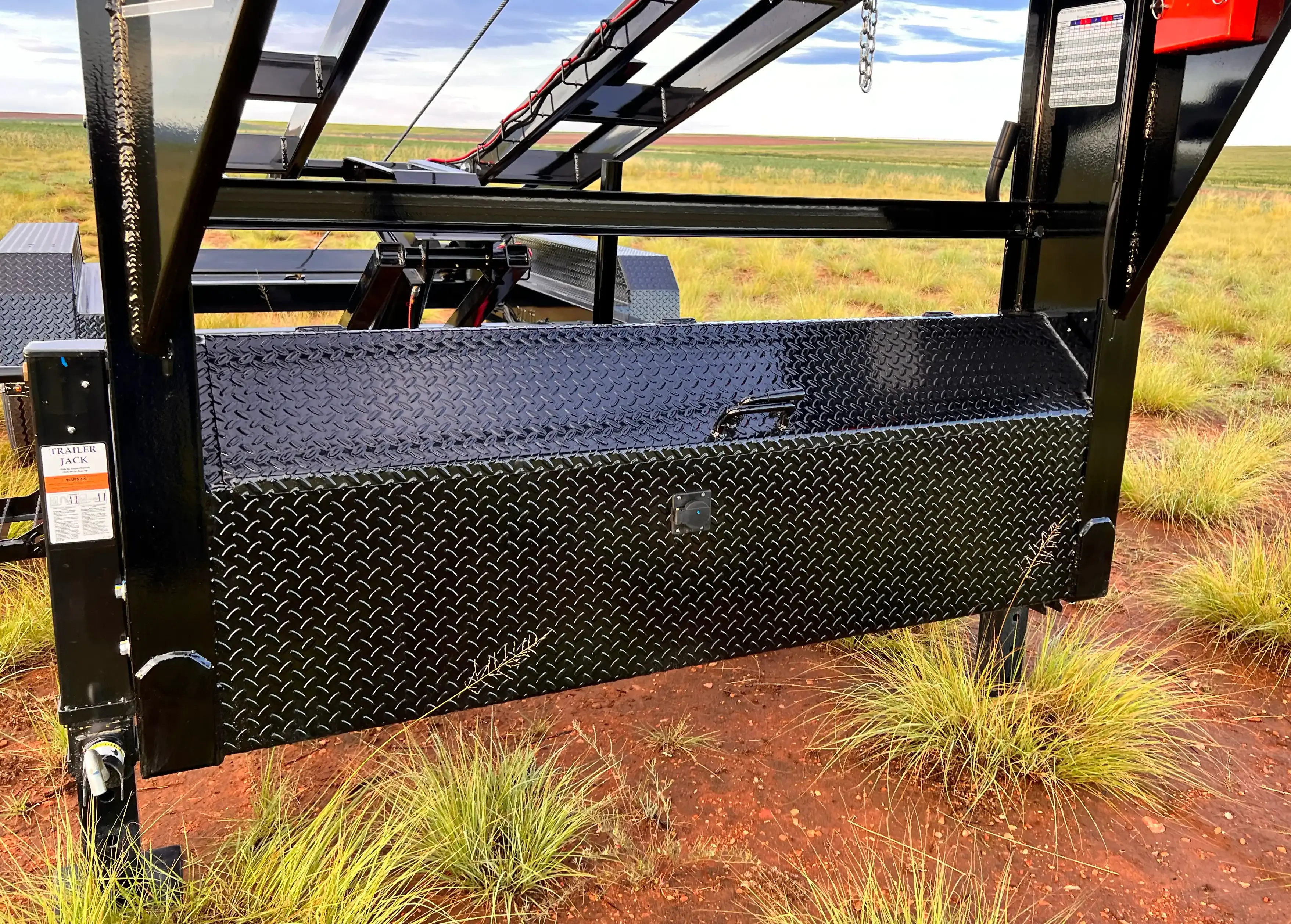 Toolbox Option for the Gooseneck Roll Off Trailer by Horizon