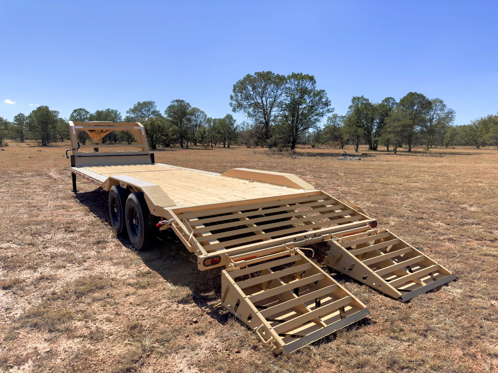 Mountain Ramps on a Equipment Trailer
