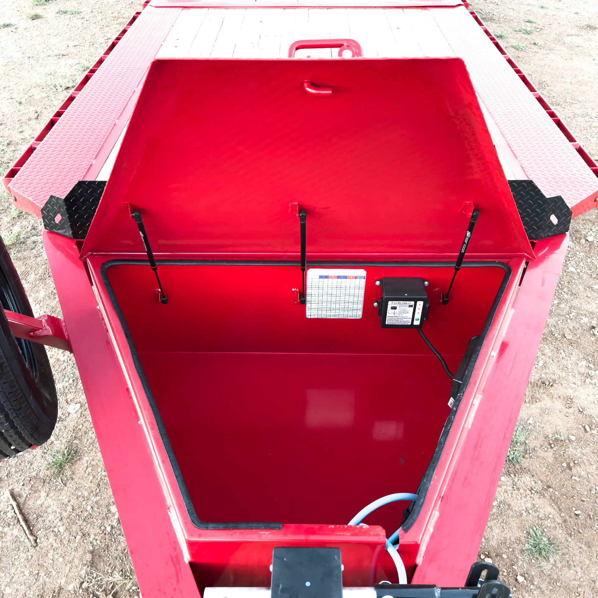 Large toolbox on Bumper Pull Trailer